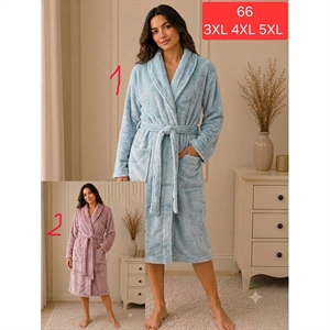 Szlafrok damski gruby polar  3XL-5XL