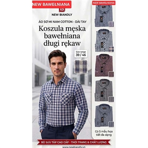 Koszula męska bawełniana długi rękaw  39-46