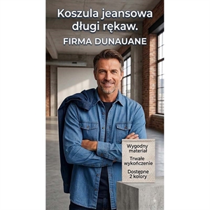 Koszula męska jeansowa długi rękaw  L-4XL