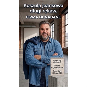 Koszula męska jeansowa długi rękaw Big Size  5XL-8XL