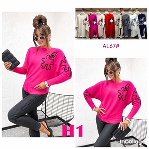 Sweter damski okrągły  L/XL-2XL/3XL