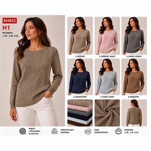 Sweter damski okrągły  L/XL-2XL/3XL