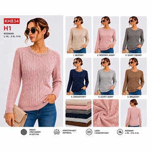 Sweter damski okrągły  L/XL-2XL/3XL