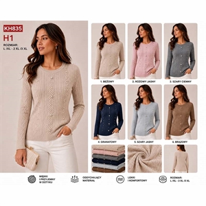 Sweter damski okrągły  L/XL-2XL/3XL
