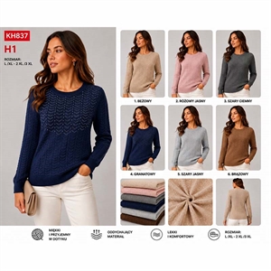 Sweter damski okrągły  L/XL-2XL/3XL
