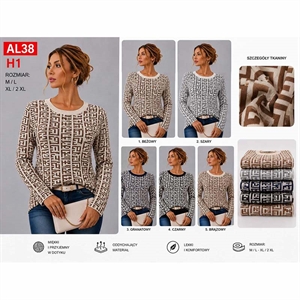 Sweter damski okrągły  M/L-XL/2XL
