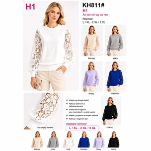 Sweter damski okrągły  L/XL-2XL/3XL