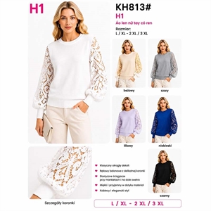 Sweter damski okrągły  L/XL-2XL/3XL