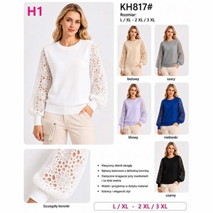 Sweter damski okrągły  L/XL-2XL/3XL
