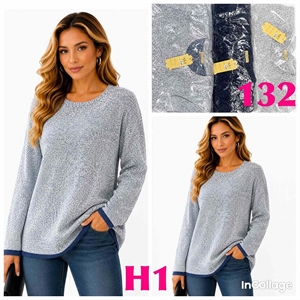 Sweter damski okrągły