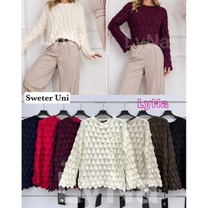 Sweter damski okrągły