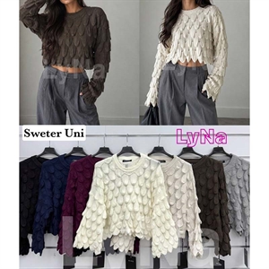 Sweter damski okrągły