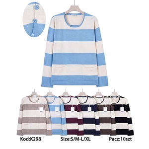 Sweter damski okrągły  S/M-L/XL