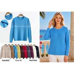 Sweter damski okrągły