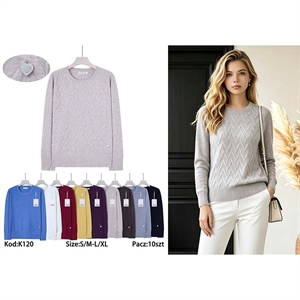 Sweter damski okrągły  S/M-L/XL