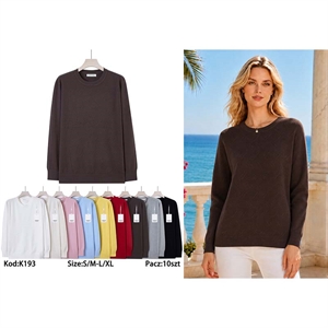Sweter damski okrągły  S/M-L/XL