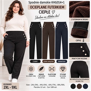 Spodnie damskie ocieplane  2XL-9XL