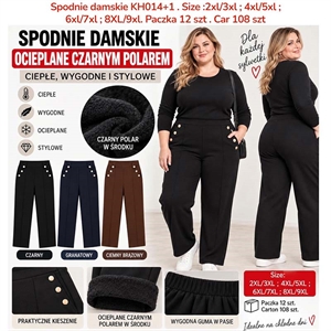 Spodnie damskie ocieplane  2XL/3XL-8XL/9XL