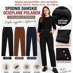 Spodnie damskie ocieplane  L/XL-6XL/7XL
