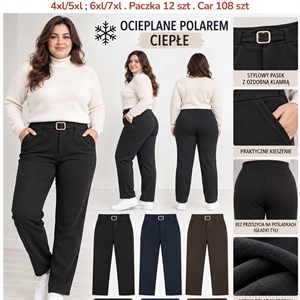 Spodnie damskie ocieplane  L/XL-6XL/7XL