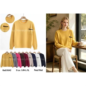 Sweter damski okrągły  S/M-L/XL