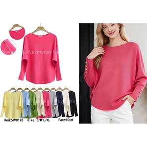 Sweter damski okrągły  S/M-L/XL