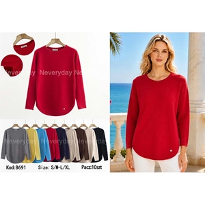 Sweter damski okrągły  S/M-L/XL