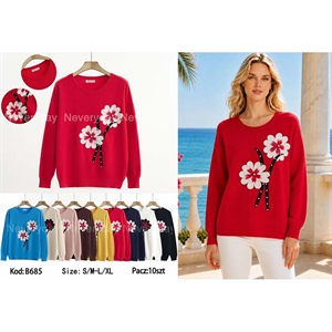 Sweter damski okrągły  S/M-L/XL