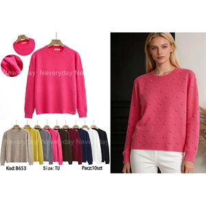 Sweter damski okrągły