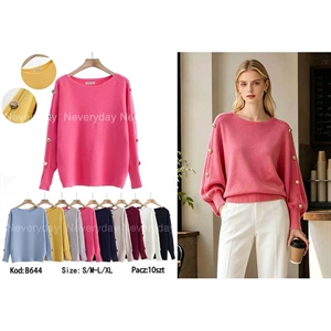 Sweter damski okrągły  S/M-L/XL