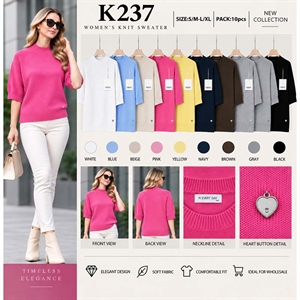 Sweter damski z krótkim rękawem