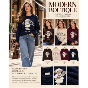 Sweter damski okrągły