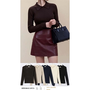 Sweter damski z dekoltem w serek