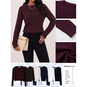 Sweter damski okrągły