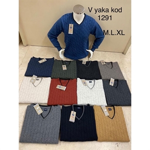 Swetry męskie w serek- Turecki Produkt / M-XL