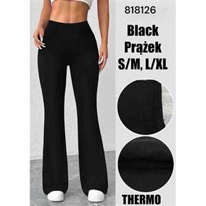 Legginsy dzwony prążek Thermo  S/M-L/XL