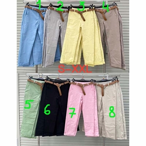 Spodnie damskie z paskiem produkt Włoski  S-2XL