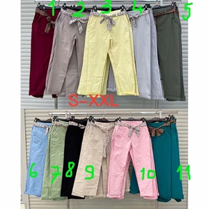 Spodnie damskie z paskiem produkt Włoski  S-2XL