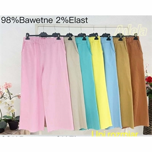 Spodnie szerokie nogawki damskie produkt Włoski