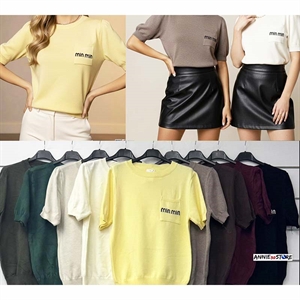 Sweter damski z krótkim rękawem