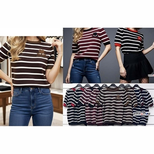 Sweter damski z krótkim rękawem