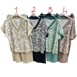Komplet len serek damski produkt Polski  2XL-3XL
