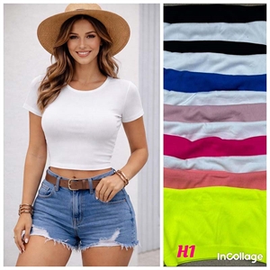 Bluzka crop top damski