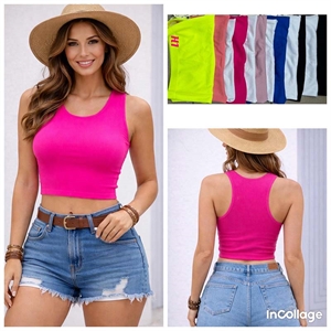 Bluzka crop top damski