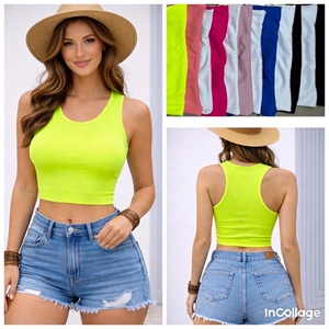 Bluzka crop top damski