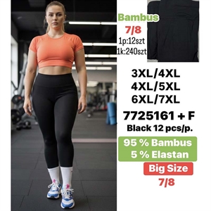 Legginsy bambusowe damskie 7/8 Big Size  3XL/4XL-6XL/7XL
