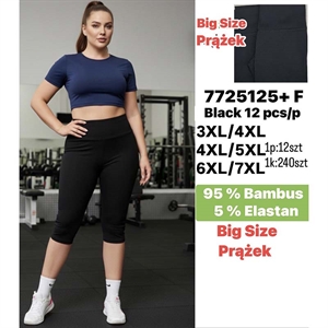 Legginsy bambusowe krótkie damskie Big Size  3XL/4XL-6XL/7XL