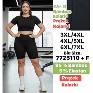 Legginsy bambusowe krótkie damskie Big Size  3XL/4XL-6XL/7XL