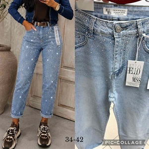 Jeansy z cekinami  34-42
