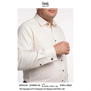 Koszula męska gładka z długim rękawem krój regular produkt Turecki  L-3XL